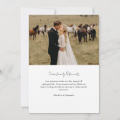 Elegante Monogram Crest 2 Foto Bedankkaart (Achterkant)