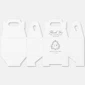Elegante  Monogram Crest bruiloft Dank u Bedankdoosjes (Ongevouwen)