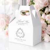 Elegante Monogram Crest bruiloft Dank u Bedankdoosjes