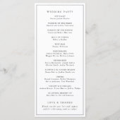 Elegante Monogram Crest Trouwceremonie Programmakaart (Achterkant)