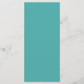 Elegante Monogram Crest Turquoise Witte Trouw Menu (Achterkant)