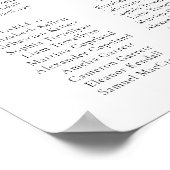 Elegante Monogram Crest Wedding Zittingkaart Poster (Hoek)