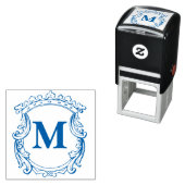 Elegante Monogram Crest  Zelfinktende Stempel (In situ)