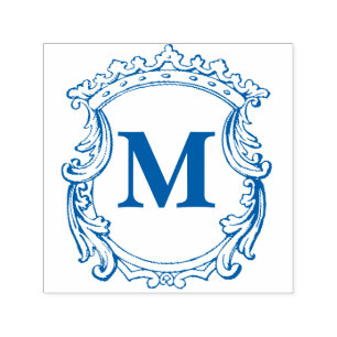Elegante Monogram Crest Zelfinktende Stempel