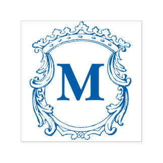 Elegante Monogram Crest  Zelfinktende Stempel