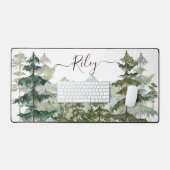 Elegante Monogram Dennengebergte Bureaumat (Keyboard & Muis)