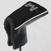 Elegante Monogram Eerste Letter Naam Gepersonalise Golfheadcover (3/4 voorkant)