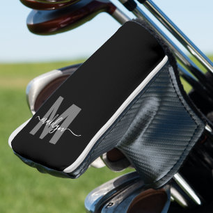 Elegante Monogram Eerste Letter Naam Gepersonalise Golfheadcover