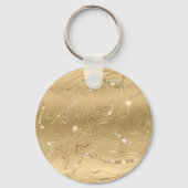 Elegante Monogram Eerste Letters met Mandala Sleutelhanger (Achterkant)