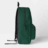 Elegante Monogram Emerald Groen Bedrukte Rugzak (Links)
