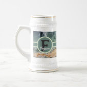 Elegante Monogram Familienaam Edelsteen Initiaal Bierpul (Links)
