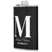 Elegante Monogram Fles - Gepersonaliseerde Bruidsj Heupfles (Links)
