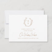 Elegante Monogram Formele Trouwwebsite RSVP Kaartje (Voorkant)