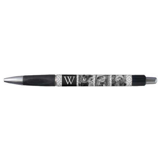 Elegante monogram fotocollage pen (Voorkant)