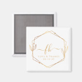 Elegante Monogram Geschenk Trouw Magneten (Voorkant / Achterkant)