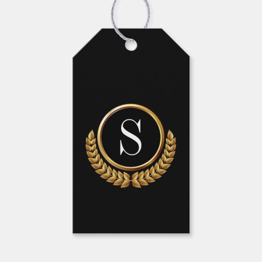 Elegante Monogram Gift Labels Cadeaulabel (Voorkant)