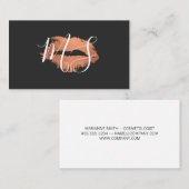 Elegante Monogram / Glamour Kus Visitekaartje (Voorkant / Achterkant)