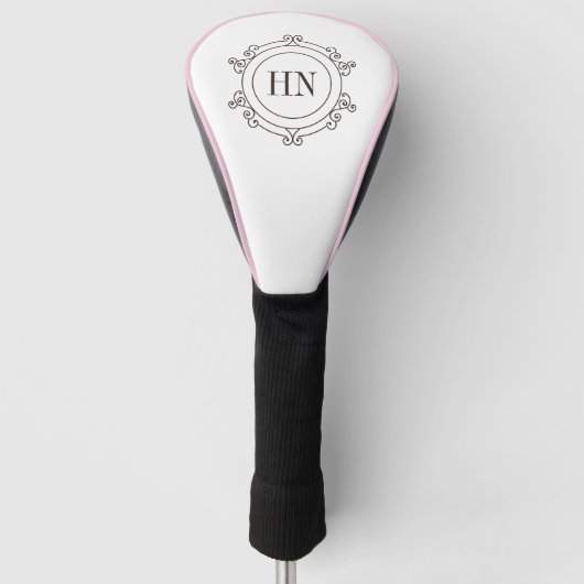 Elegante Monogram Golf Head Cover (Voorkant)