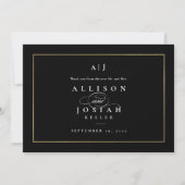 Elegante Monogram Gouden Bruiloft (Voorkant)