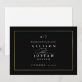 Elegante Monogram Gouden Bruiloft (Voorkant / Achterkant)