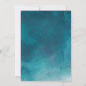 Elegante Monogram Gouden Grens Groene Huwelijk Kaart (Achterkant)