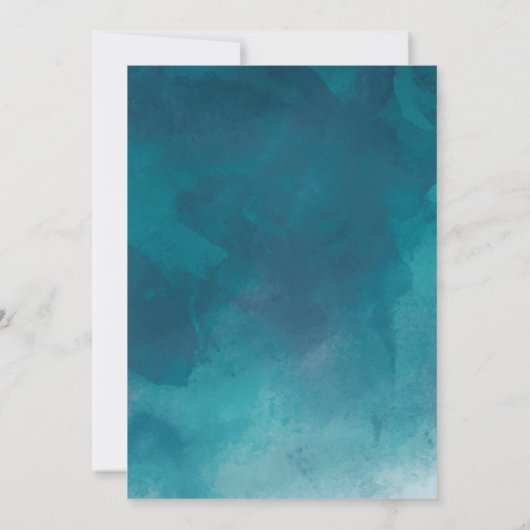 Elegante Monogram Gouden Grens Groene Huwelijk Kaart (Achterkant)