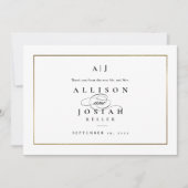 Elegante Monogram Gouden Huwelijk (Voorkant)