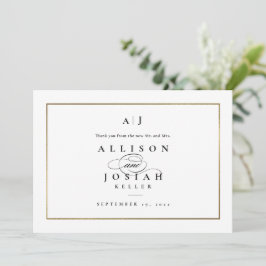 Elegante Monogram Gouden Huwelijk