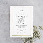 Elegante Monogram Gouden Trouwdag Save The Date