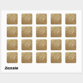 Elegante Monogram Goudkleurige Stickers (Vel)