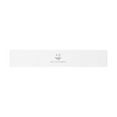 Elegante Monogram Groene Bladeren Bruiloft Uitnodigingen Wikkel (Vlak)