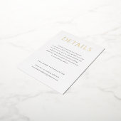 Elegante Monogram Huwelijk Folie Enclosure Kaart (Gedraaid)
