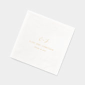 Elegante Monogram Huwelijk Folie Servetten (Links)