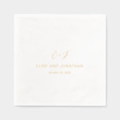 Elegante Monogram Huwelijk Folie Servetten (Voorkant)