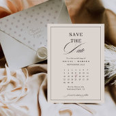 Elegante Monogram Huwelijk Save The Date Kaart