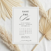 Elegante Monogram Huwelijk Save The Date Kaart