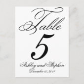 Elegante Monogram Huwelijk Tafel Nummer Kaarten (Voorkant)