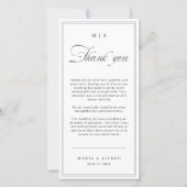 Elegante Monogram Huwelijks Dankkaart QR-code Bedankkaart (Voorkant)
