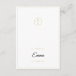 Elegante Monogram Huwelijks Plaatshouder Script Go