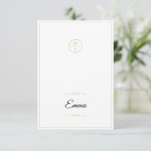Elegante Monogram Huwelijks Plaatshouder Script Go (Staand voorkant)