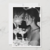 Elegante Monogram Huwelijksfoto Save the Date Kaar (Achterkant)