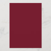 Elegante Monogram Huwelijksmenu Kaarten Burgundy (Achterkant)