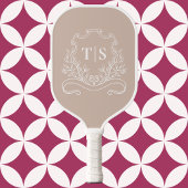 Elegante Monogram Initiaal Aangepaste Klassieker Pickleball Paddle