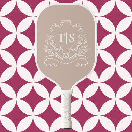 Elegante Monogram Initiaal Aangepaste Klassieker Pickleball Paddle