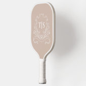 Elegante Monogram Initiaal Aangepaste Klassieker Pickleball Paddle (Links)