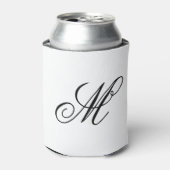 Elegante Monogram Initiaal  Blikjeskoeler (Blikje Voorkant)