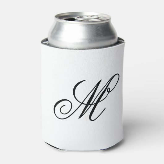 Elegante Monogram Initiaal  Blikjeskoeler (Blikje Voorkant)