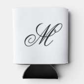 Elegante Monogram Initiaal  Blikjeskoeler (Achterkant)