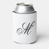 Elegante Monogram Initiaal  Blikjeskoeler (Blikje Achterkant)