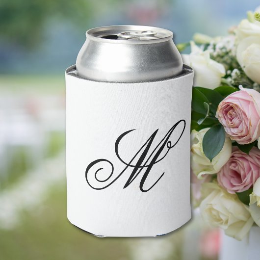 Elegante Monogram Initiaal  Blikjeskoeler